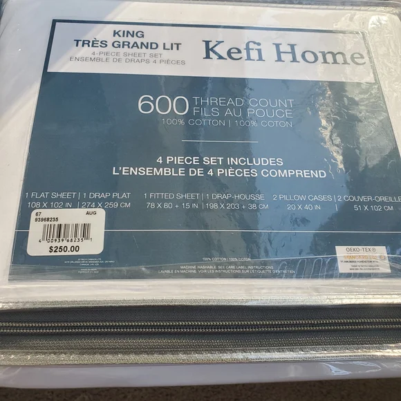 King 4-Piece Bedding Set - White - Picture 2 of 4